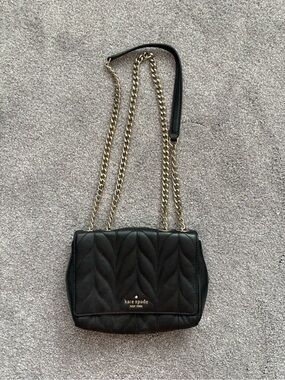 Kate Spade Blair Lane Quilted Black Chain Crossbody/Shoulder Bag